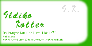 ildiko koller business card